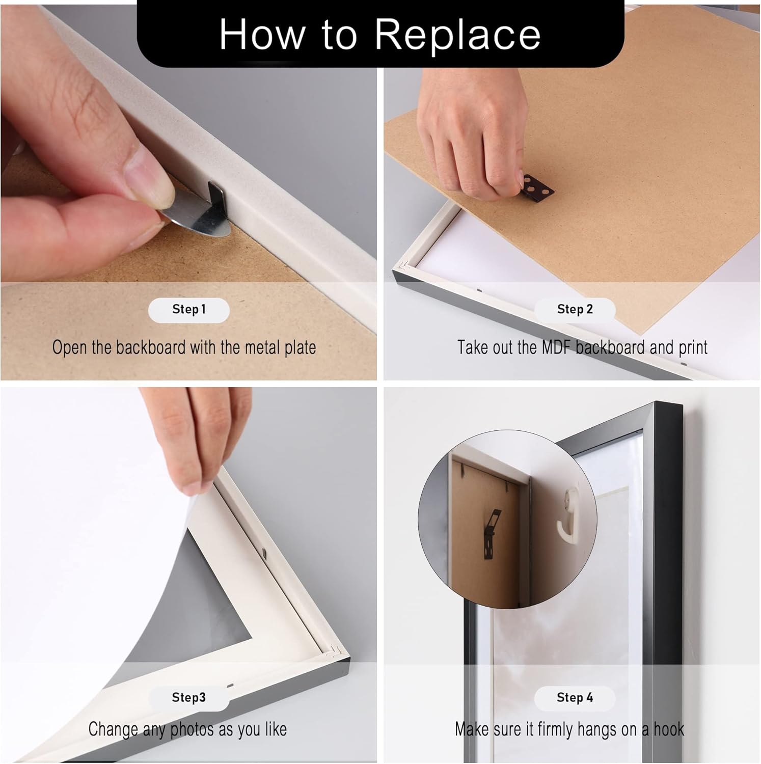 Bathroom Wall Art Set of 4 Botanical Wall Decor Green Plant Picture Frame Prints for Home Bedroom Restroom Decoration (Black, 10x10) - Image 5