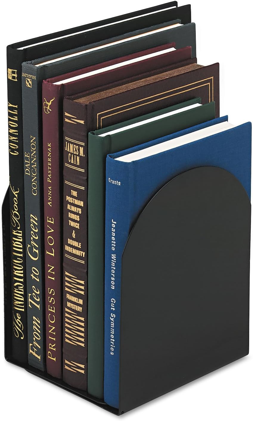 Universal Bookends with Magnetic Base, 6 x 5 x 7, Metal, Black - Image 2